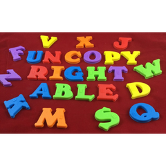 Магнитный набор латинского алфавита с брайлевскими обозначениями 1