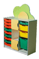 Стінка дитяча Квіткова поляна елемент №11 з пластиковими ящиками 1
